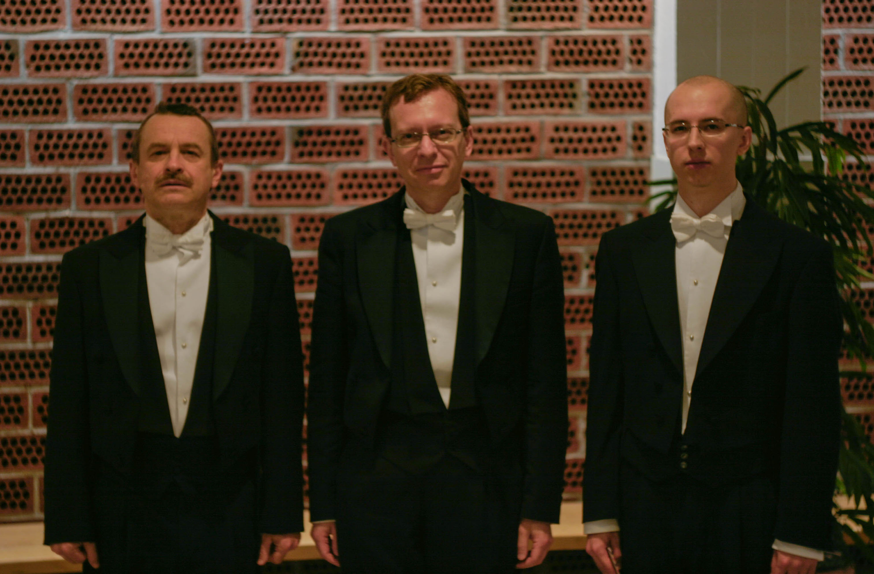 From left to right: Prof. Constantin Simovski, Dimitry Morits, and Prof. Gennady Shvets.