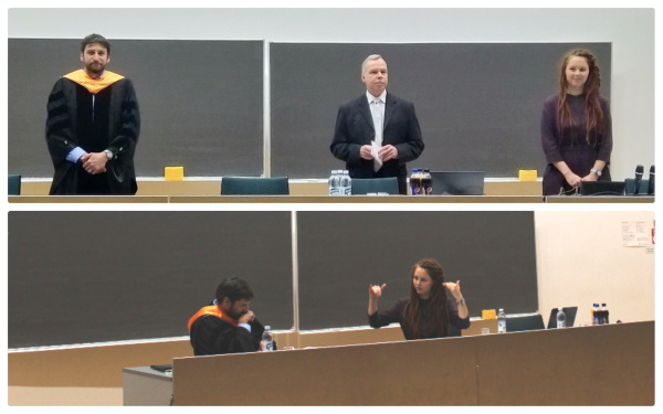Svetlana's public examination. Opponent Prof. Epstein, supervisor Prof. Tretyakov and Dr. Tcvetkova, September 2019.