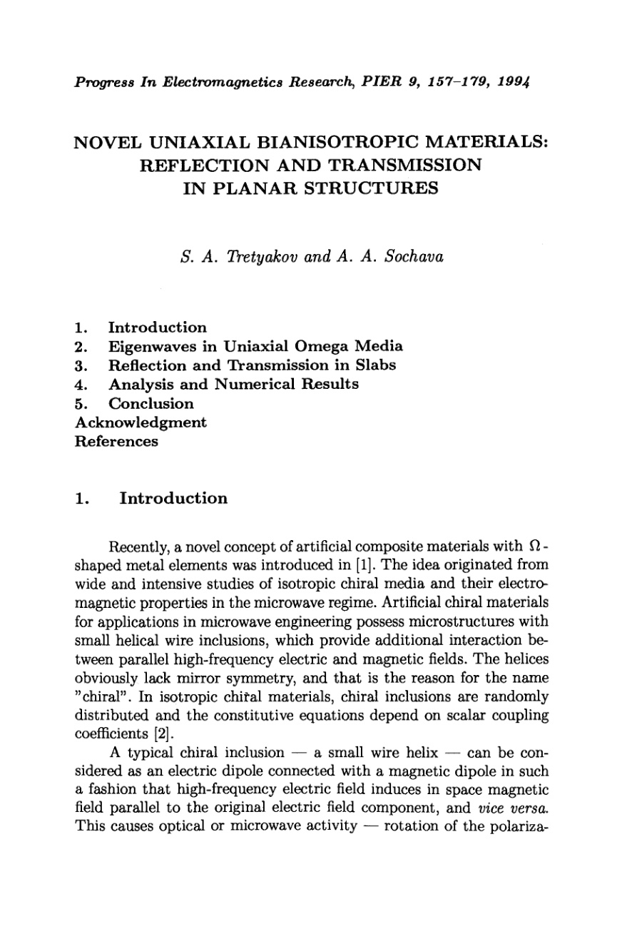 Novel uniaxial bianisotropic materials: reflection and transmission in planar structures